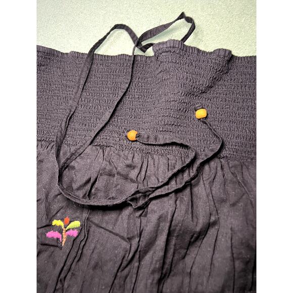 Roxy y2k halter sundress embroidered floral large hawaiian beach boho resortwear - Picture 3 of 10